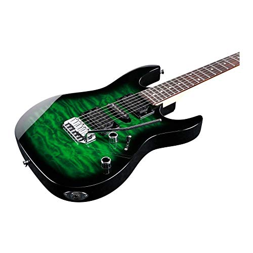 6 String Solid-Body Electric Guitar, Right, Transparent Green Burst Y714
