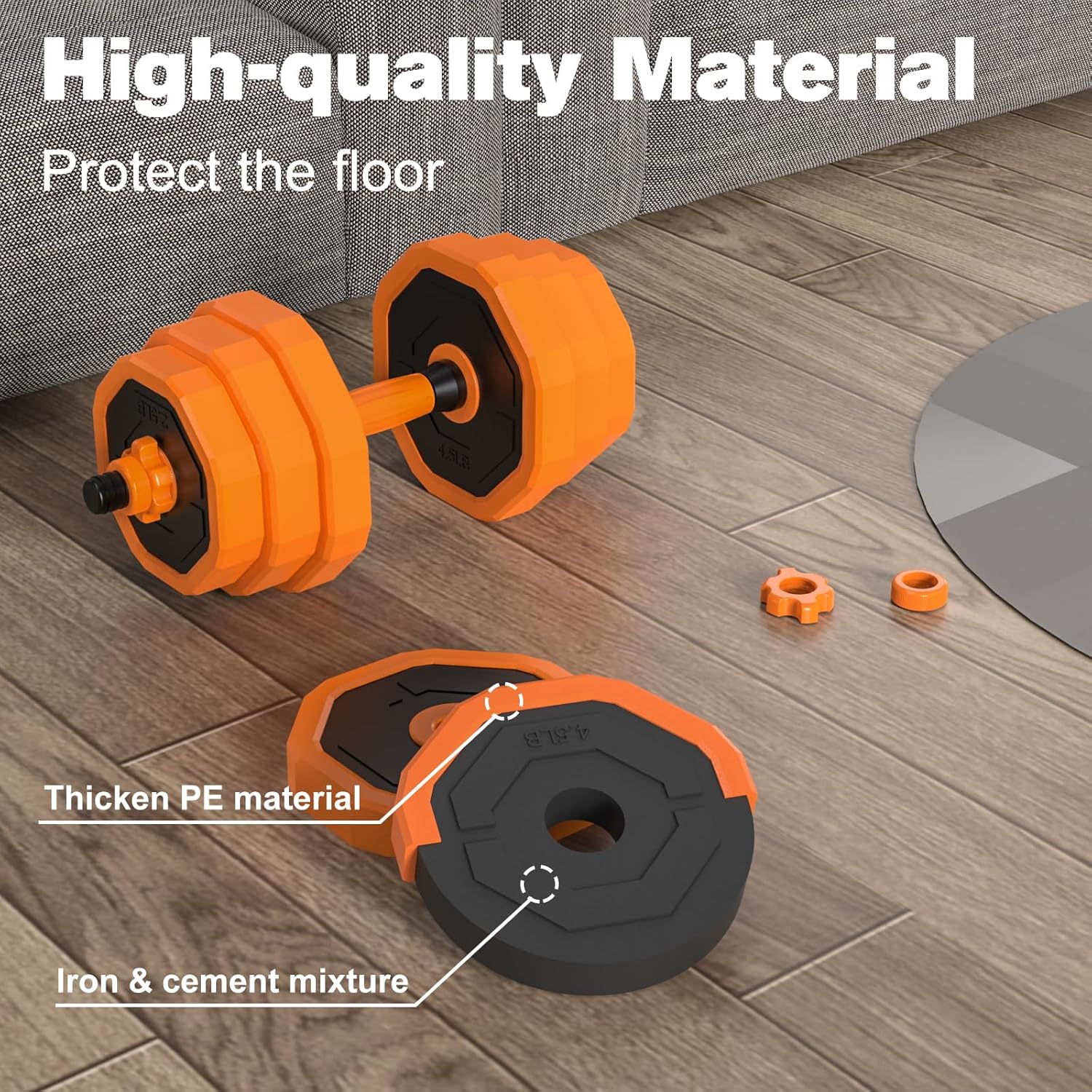 Adjustable Dumbbells 6-in-1 Weight Set for Home Gym Workout L973334