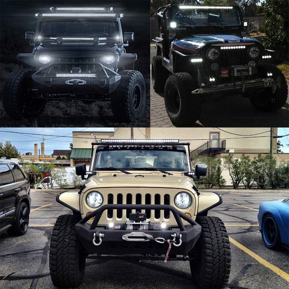 20 inch 420W LED Light Bar Spot Flood Combo Triple Row Driving Light with Wiring Harness Kit Y457109