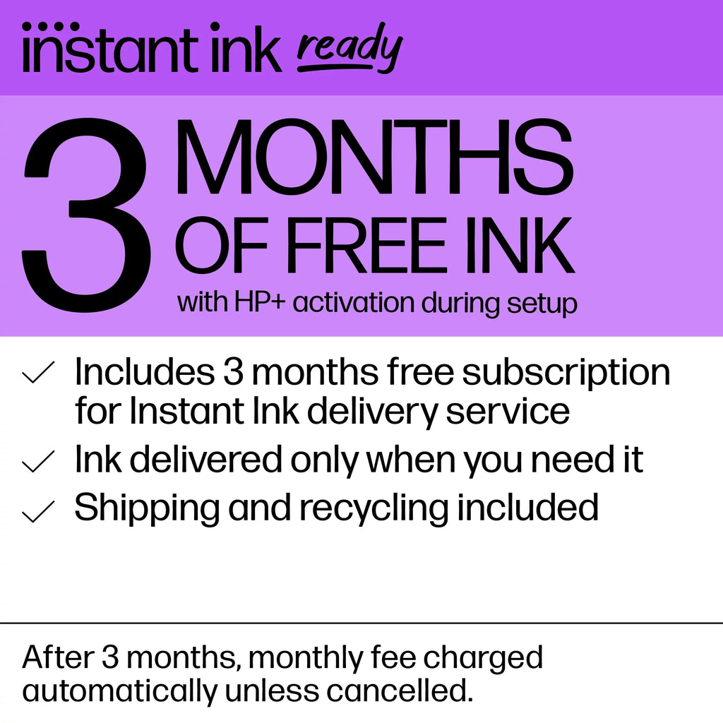 Wireless Color Inkjet Printer with Instant Ink Trial T877