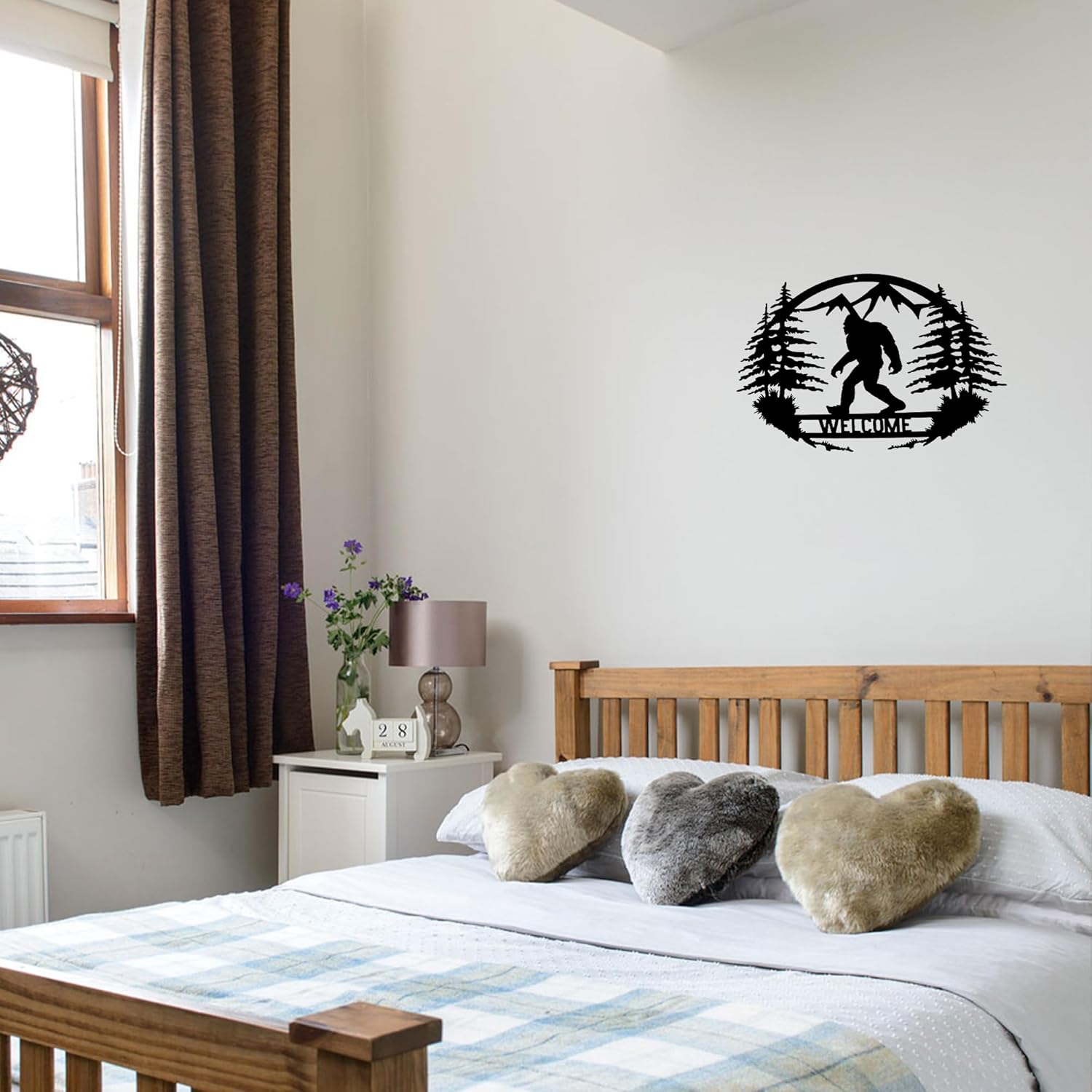 Sasquatch Metal Welcome Sign Wall Decor 14 Inch U148