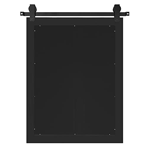 Farmhouse Rectangle Wall Mirror with Solid Wood Frame 28" x 22" Z840697