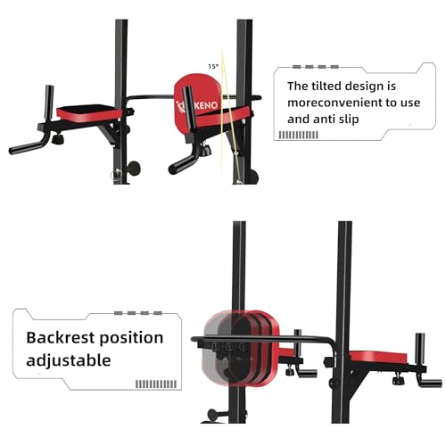 Power Tower with Bench Pull Up Bar Dip Station for Home Gym G8155