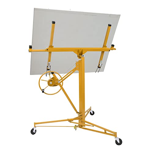 Drywall Lift Panel Hoist with Rolling Caster Wheel and Adjustable Telescopic Arm Q56797