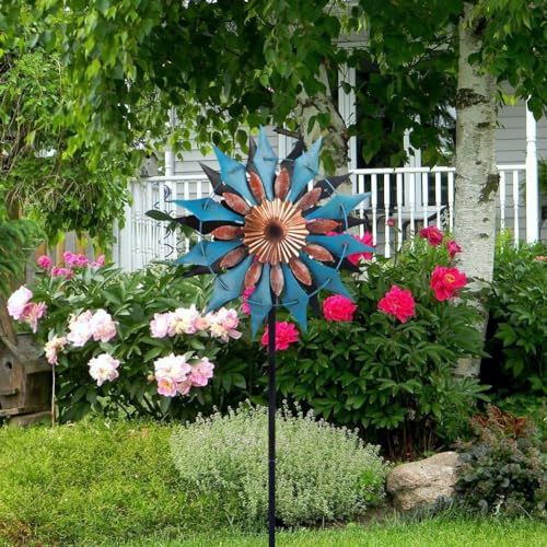 Wind Spinner Outdoor Metal Kinetic Wind Sculpture for Yard Garden S2140
