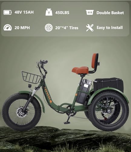 Adult Electric Tricycle 3 Wheel Bike Q8526