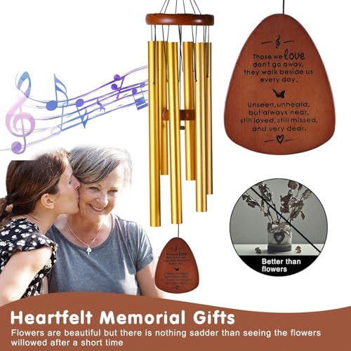 Memorial Wind Chimes for Outdoor Sympathy Gift G280786