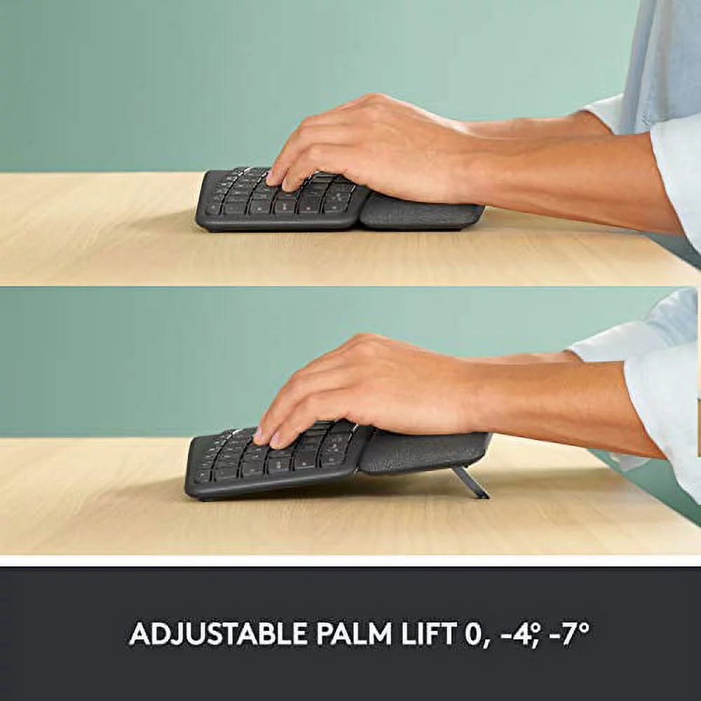 Wireless Ergonomic Keyboard with Wrist Rest, Split Layout for Windows/Mac B79578
