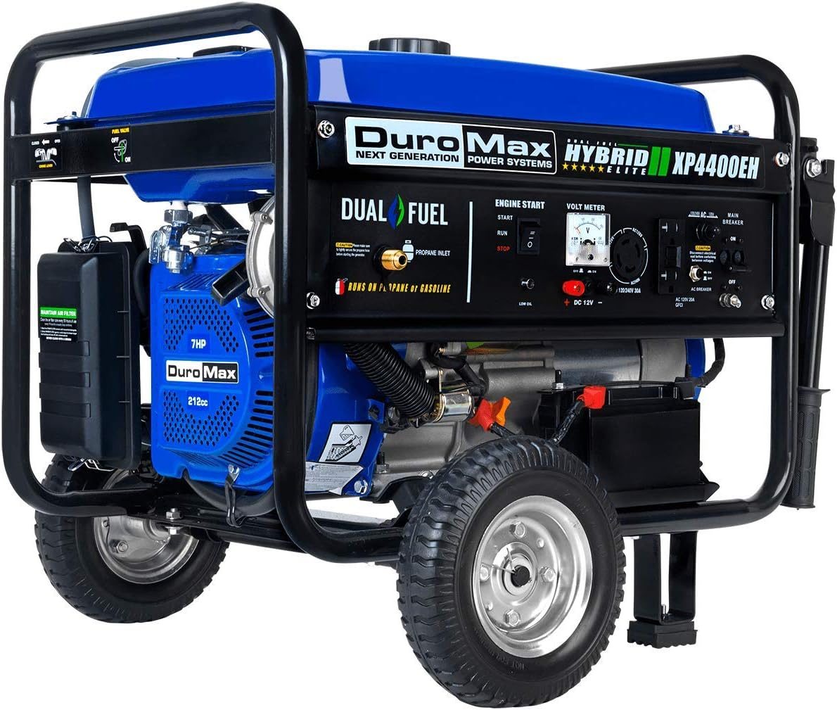 Dual Fuel Portable Generator 4400 Watt Gas or Propane Powered Electric Start M92121