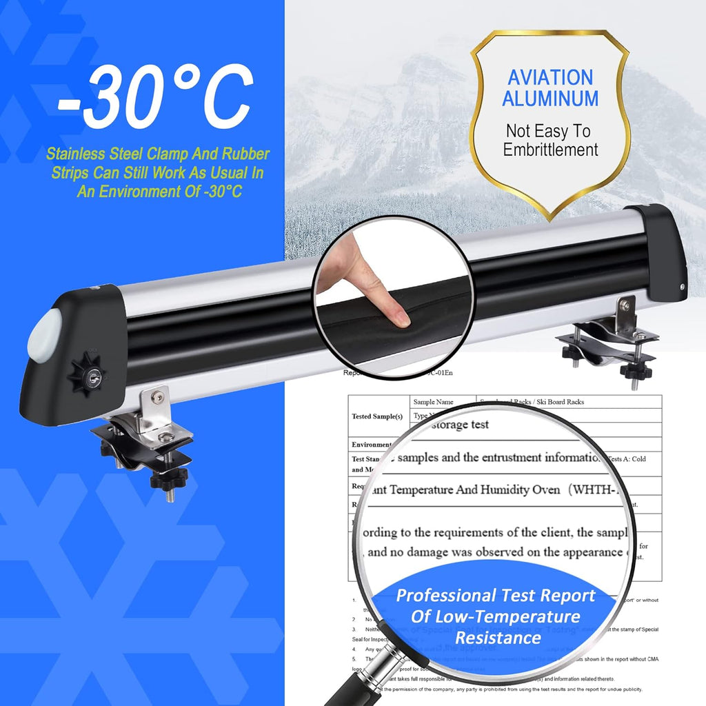 Aluminum Universal Car Roof Rack Carrier for Ski and Snowboard E757