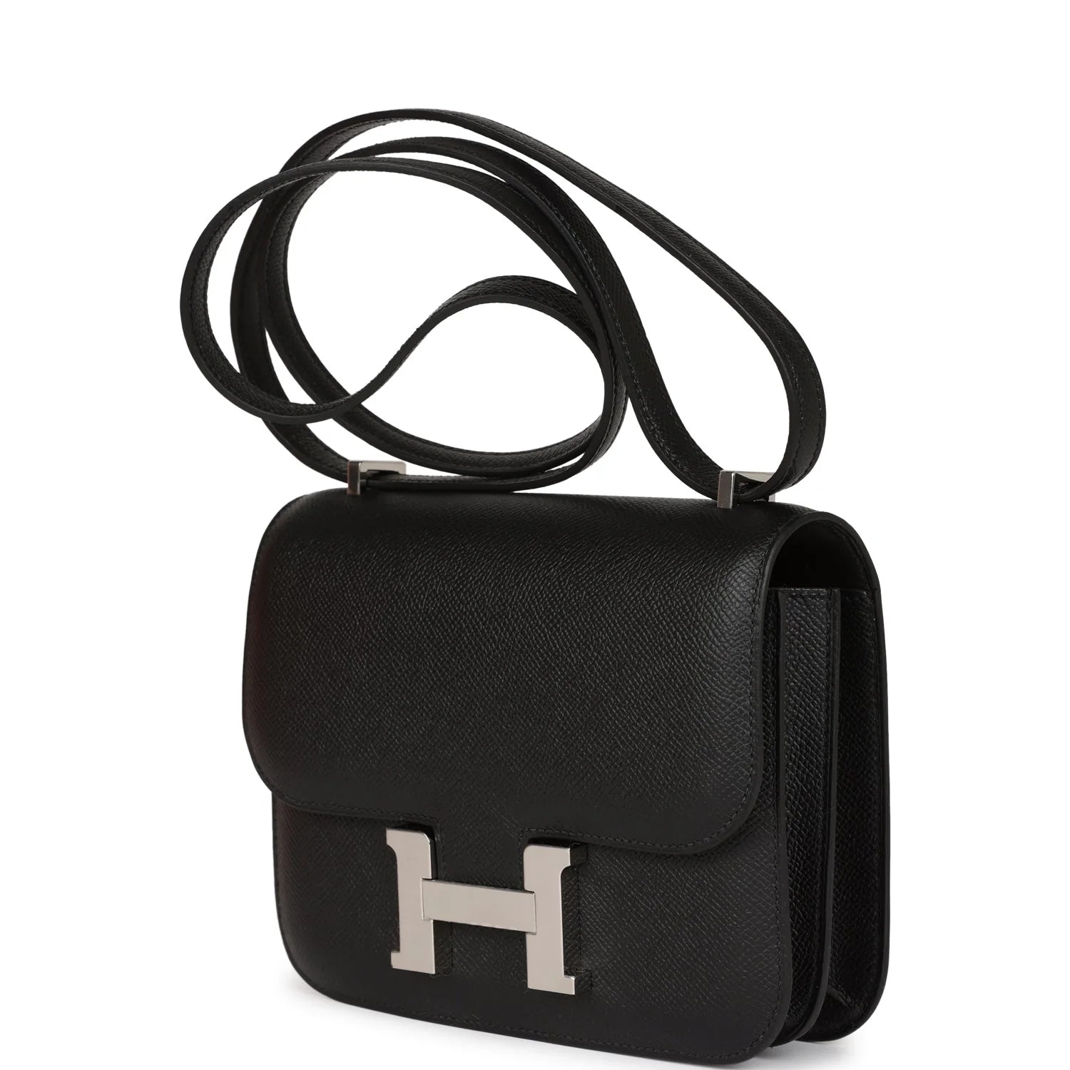 Black Epsom Leather Crossbody Bag F8619