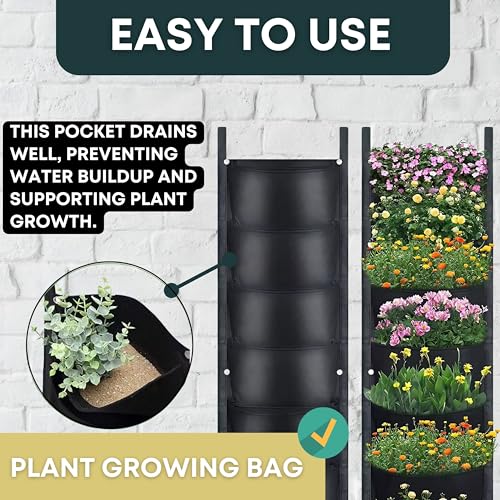 Wall Planter with 64 Pockets for Outdoor Plants O25535