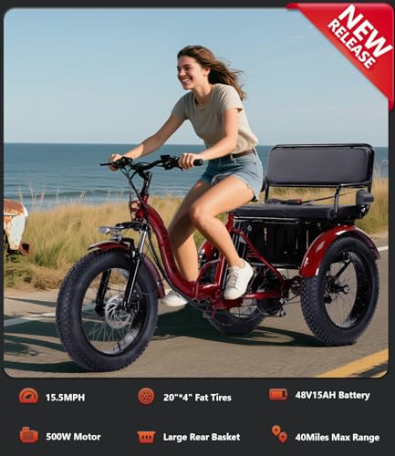 Adult Electric Tricycle 3 Wheel Bike Q8526