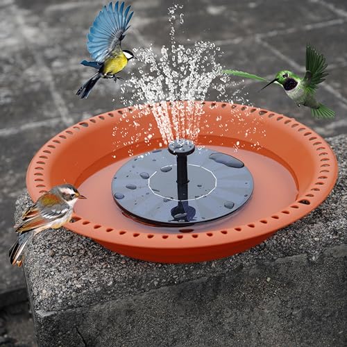 Hanging Bird Bath Bowl with Chains, Rust-Proof, 16 Inch, for Garden Backyard D7173