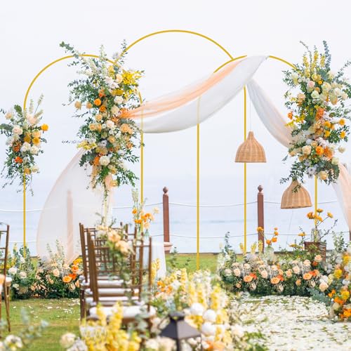 Metal Arch Backdrop Stand Set of 3 Gold Wedding Arch Frame D49787