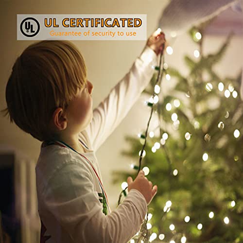 25ft 50 Count Cool White LED Christmas Lights Outdoor Waterproof String F5427