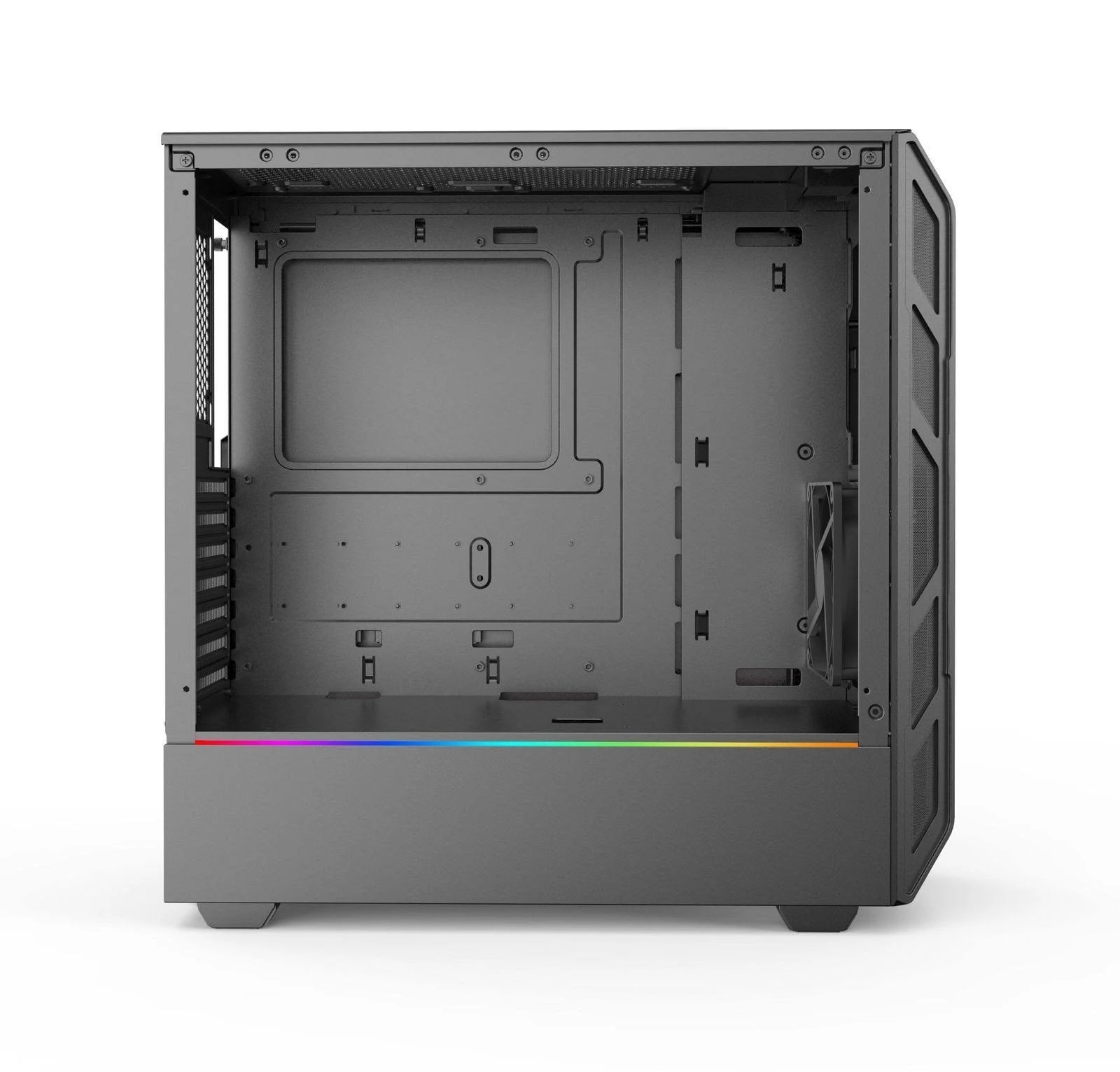 Compact EATX Mid-Tower Case, Tempered Glass, Digital RGB, Black U889966