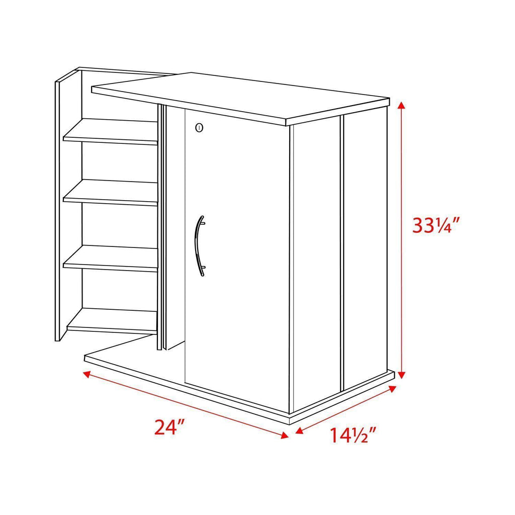 Locking Media Storage Cabinet, Black T9036