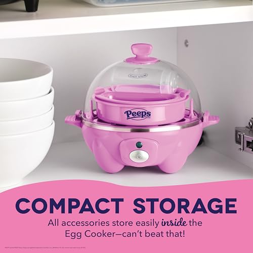 Rapid Egg Cooker for 6 Eggs, Hard Boiled, Poached, Scrambled, or Omelets, Auto Shut Off, Black G6815