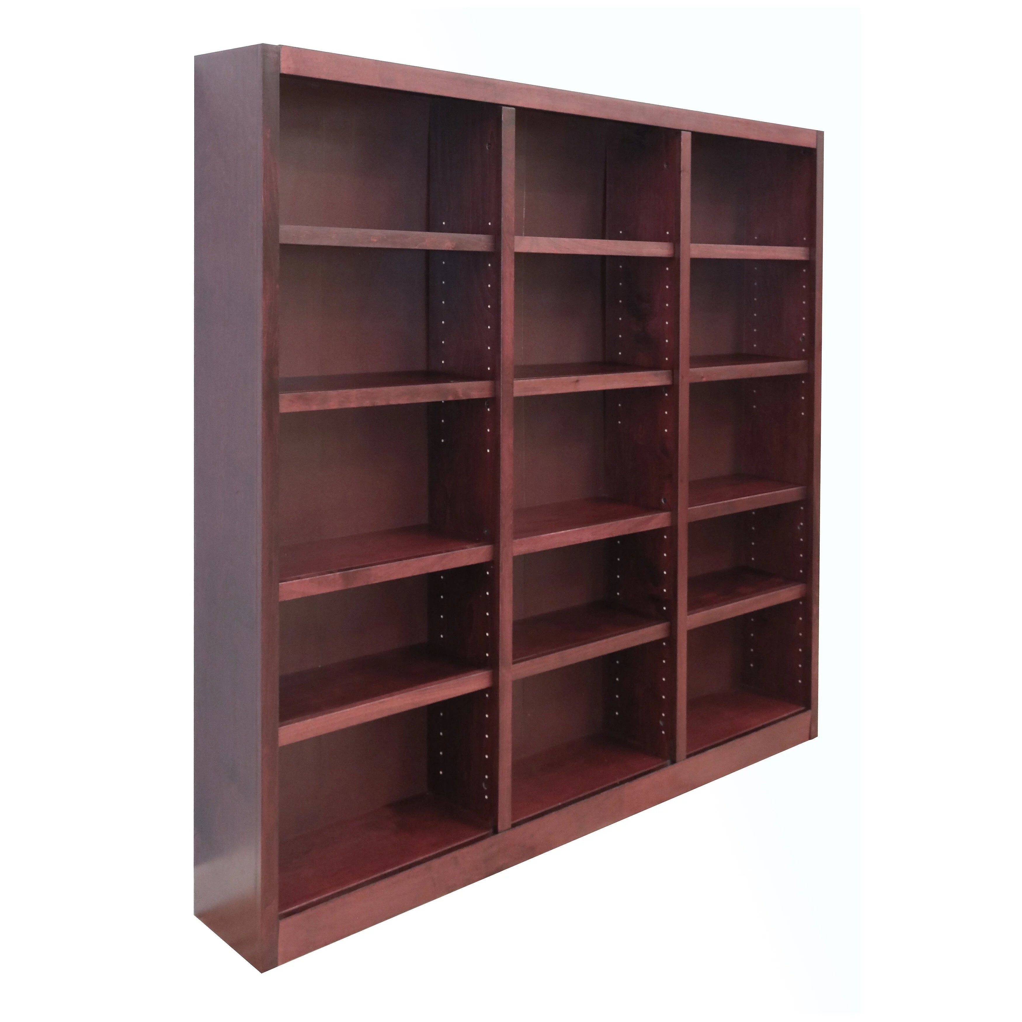 72-inch Bookcase Storage Unit Oak Finish K221