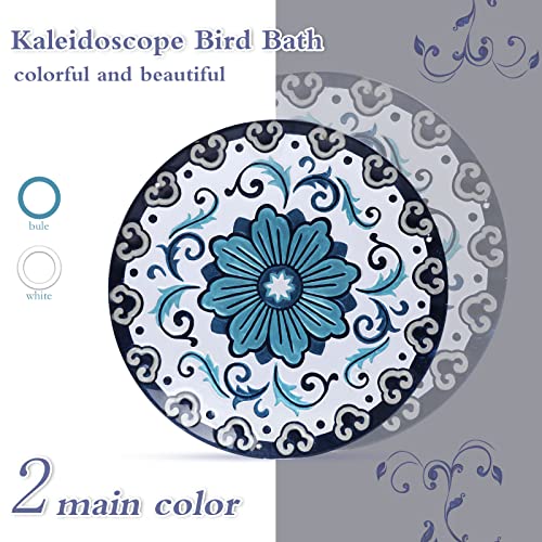 Hanging Bird Bath for Outdoors, 11 Inch Glass Bowl E2931