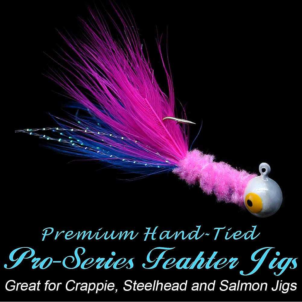 Marabou Feather Hair Jigs for Crappie Fishing Baits and Lures Kit P219679