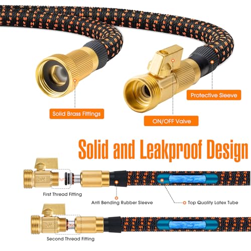 Expandable Garden Hose 50ft with Spray Nozzle F6049