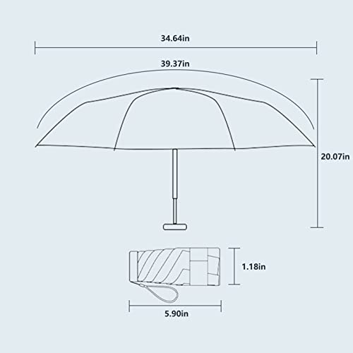 Mini Umbrella for Purse, Portable with UV Protection A3467