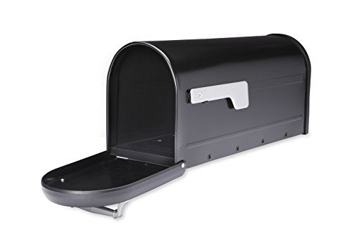 Aluminum Post-Mount Mailbox, Black E9218