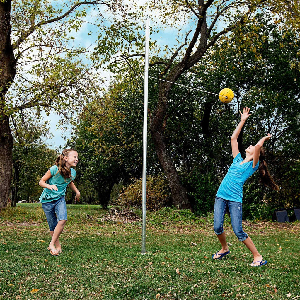 Compact Tetherball Set for Outdoor Backyard with Ball and Rope A44102