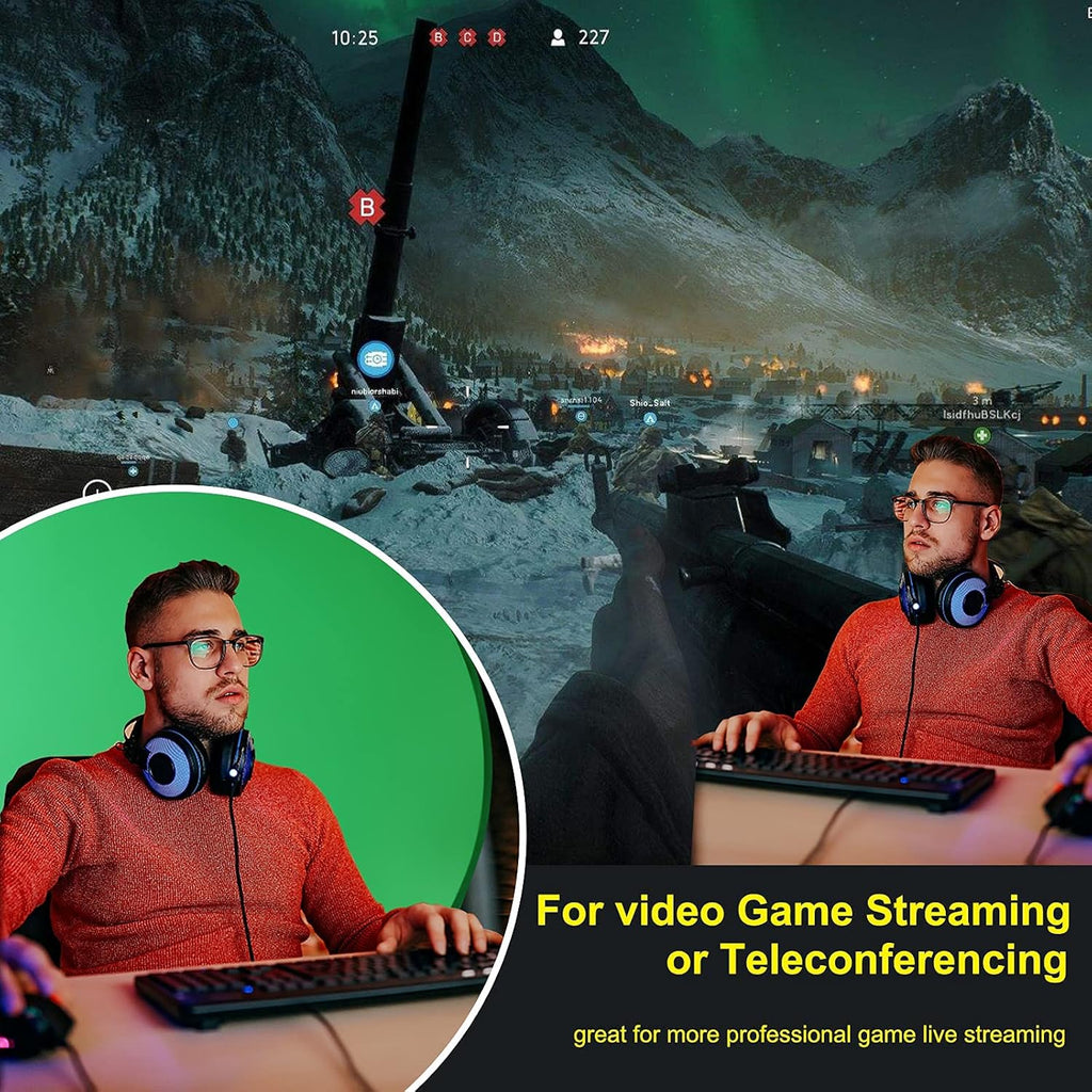 Portable Green Screen Backdrop 56'', Collapsible Webcam Background for Video Conferencing W683753