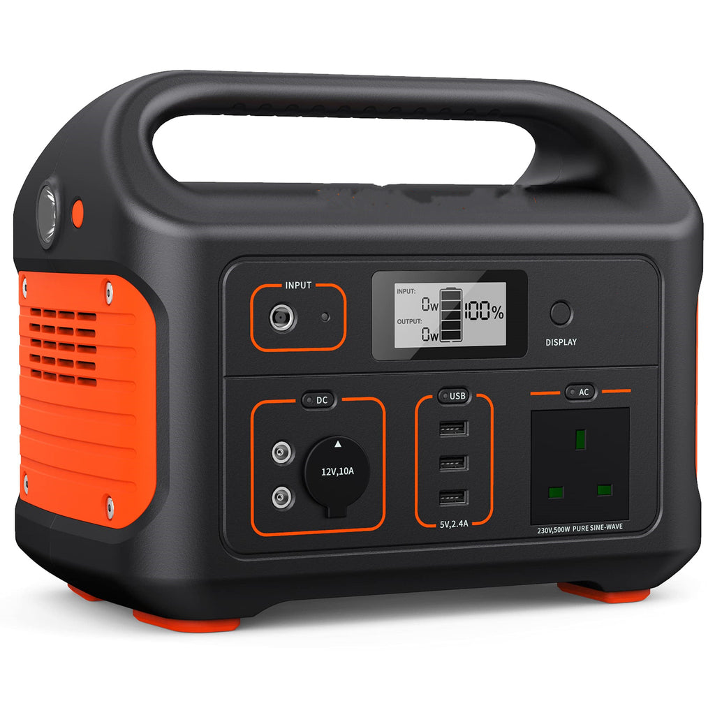 Portable Power Station 518Wh, 500W AC Outlet for Camping and Emergency B759868