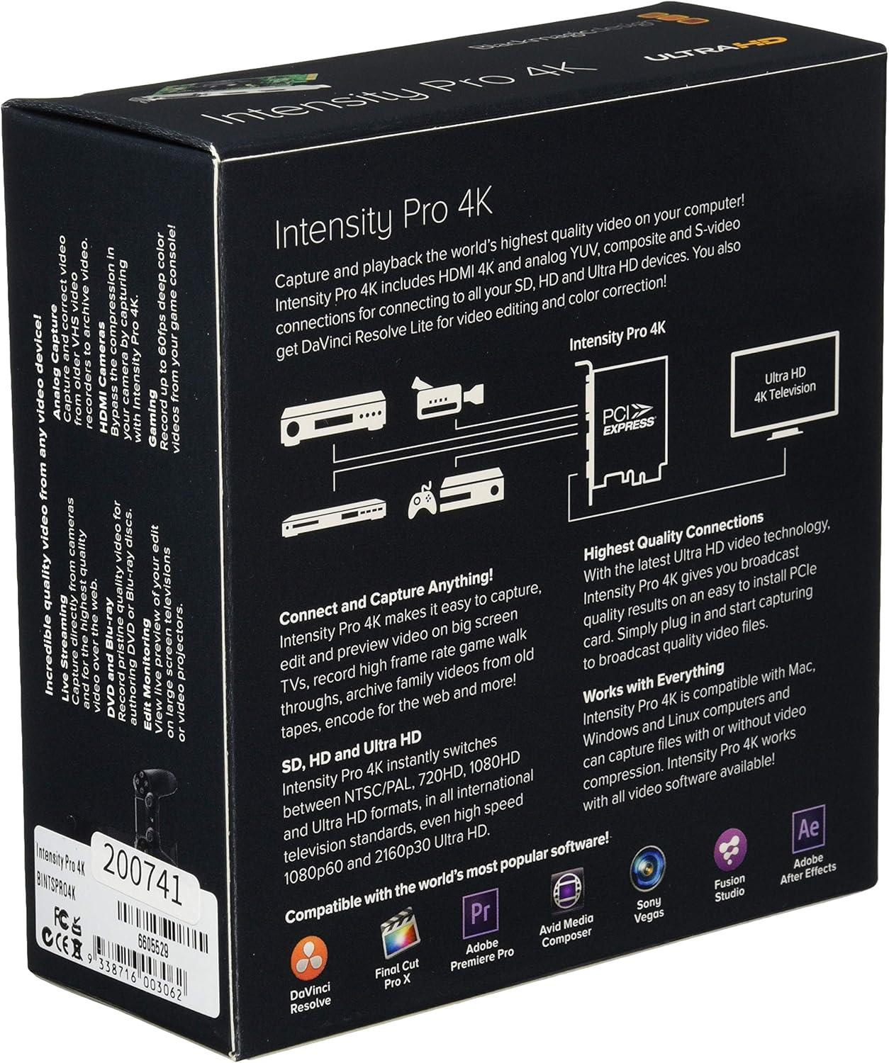 4K Capture & Playback Card, Ultra HD 30fps, 1080p 60fps H808