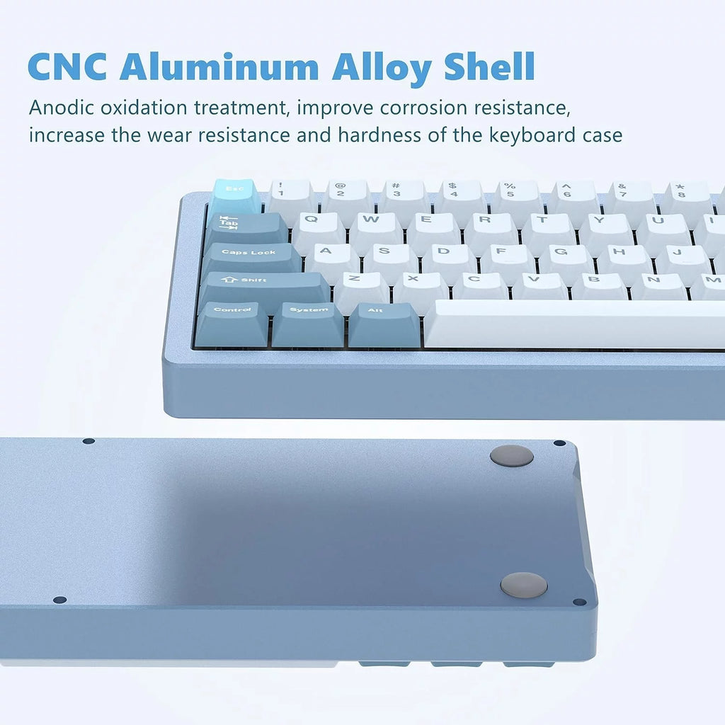 75% Wireless Mechanical Keyboard, Hot-Swappable RGB, Aluminum Alloy Shell Z526