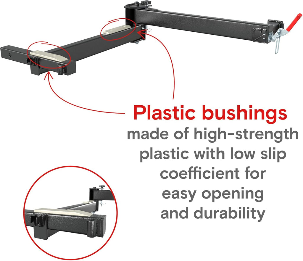 Bike Rack Adapter for 2" Hitch Receiver, Pivoting Arm R718