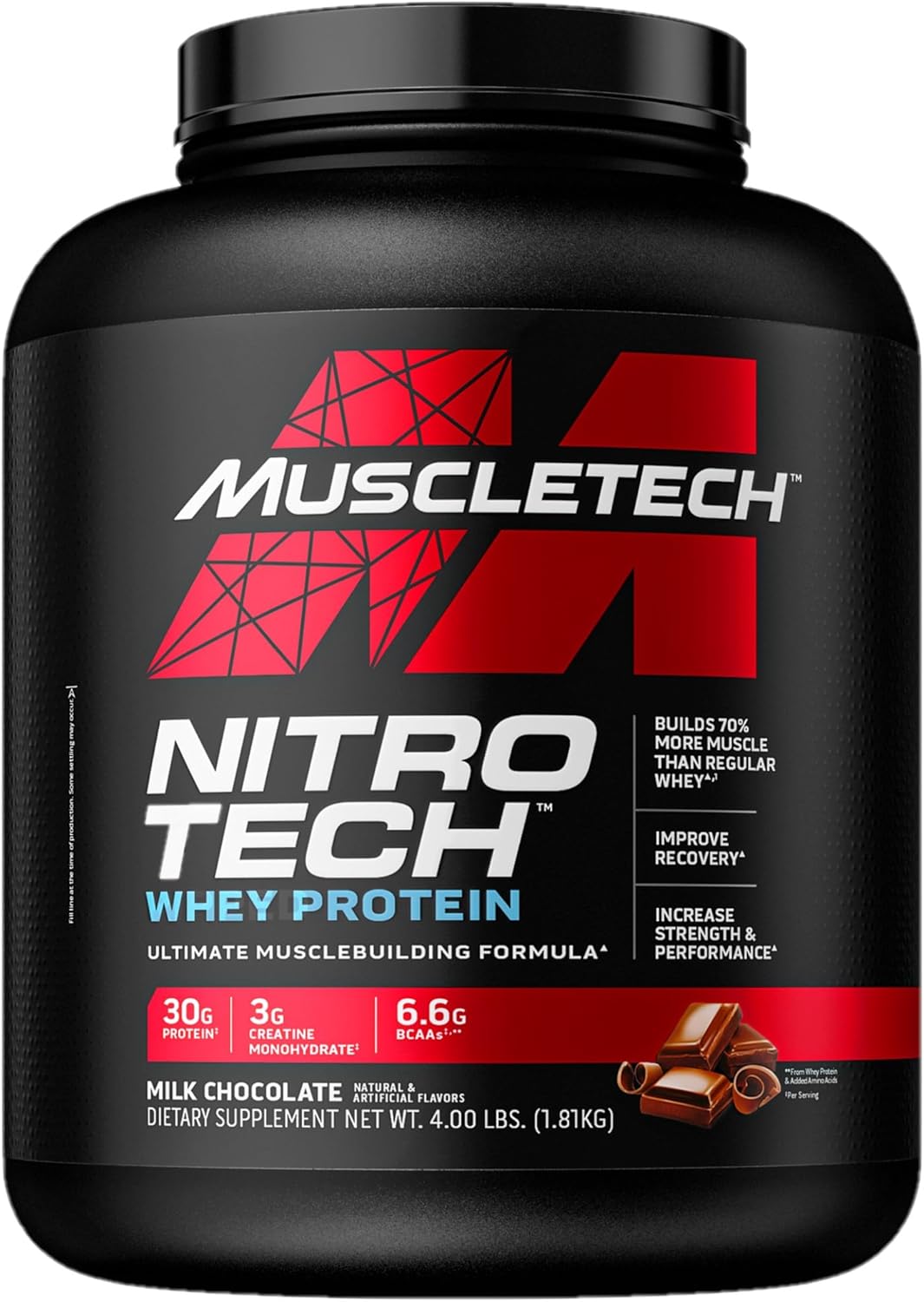 Whey Protein Powder with Creatine, Milk Chocolate F532838