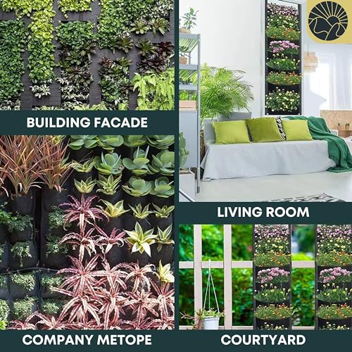 Wall Planter with 64 Pockets for Outdoor Plants O25535
