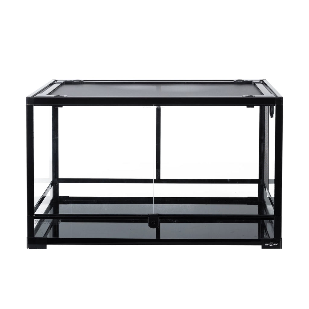 REPTI ZOO Tempered Glass 40 Gallon, Front Opening Reptile Terrarium 30" x 18" x 18" for Reptile