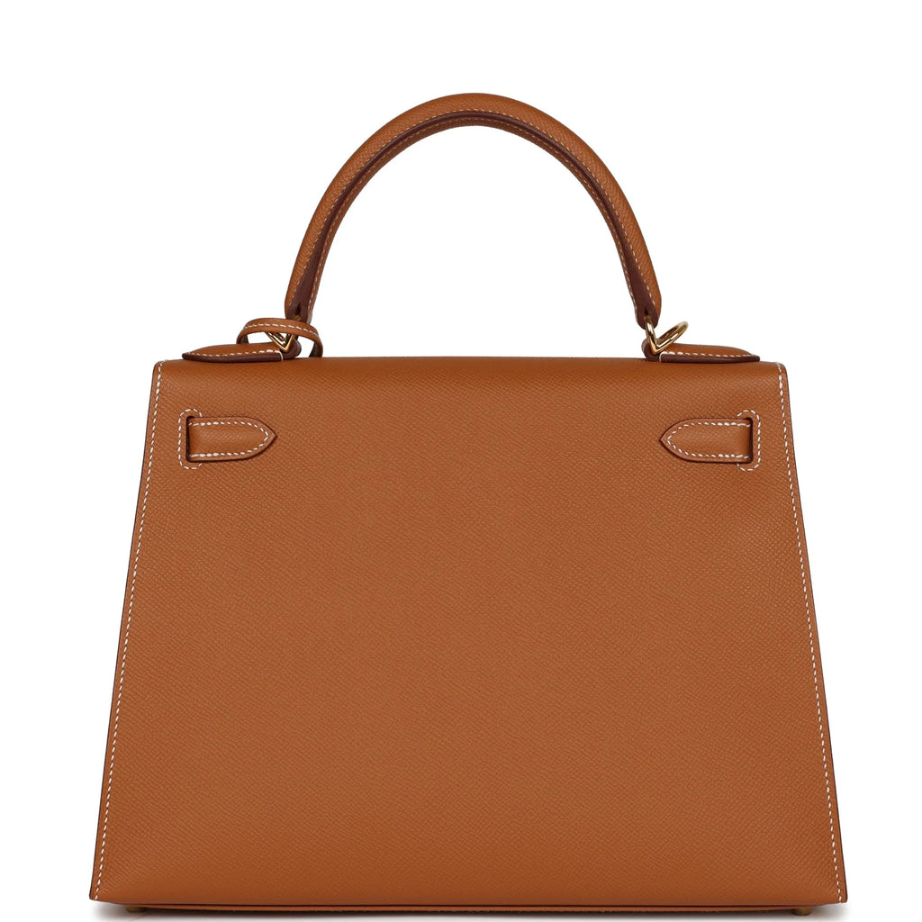 Kelly Sellier 28 Gold Epsom Leather Handbag R91490
