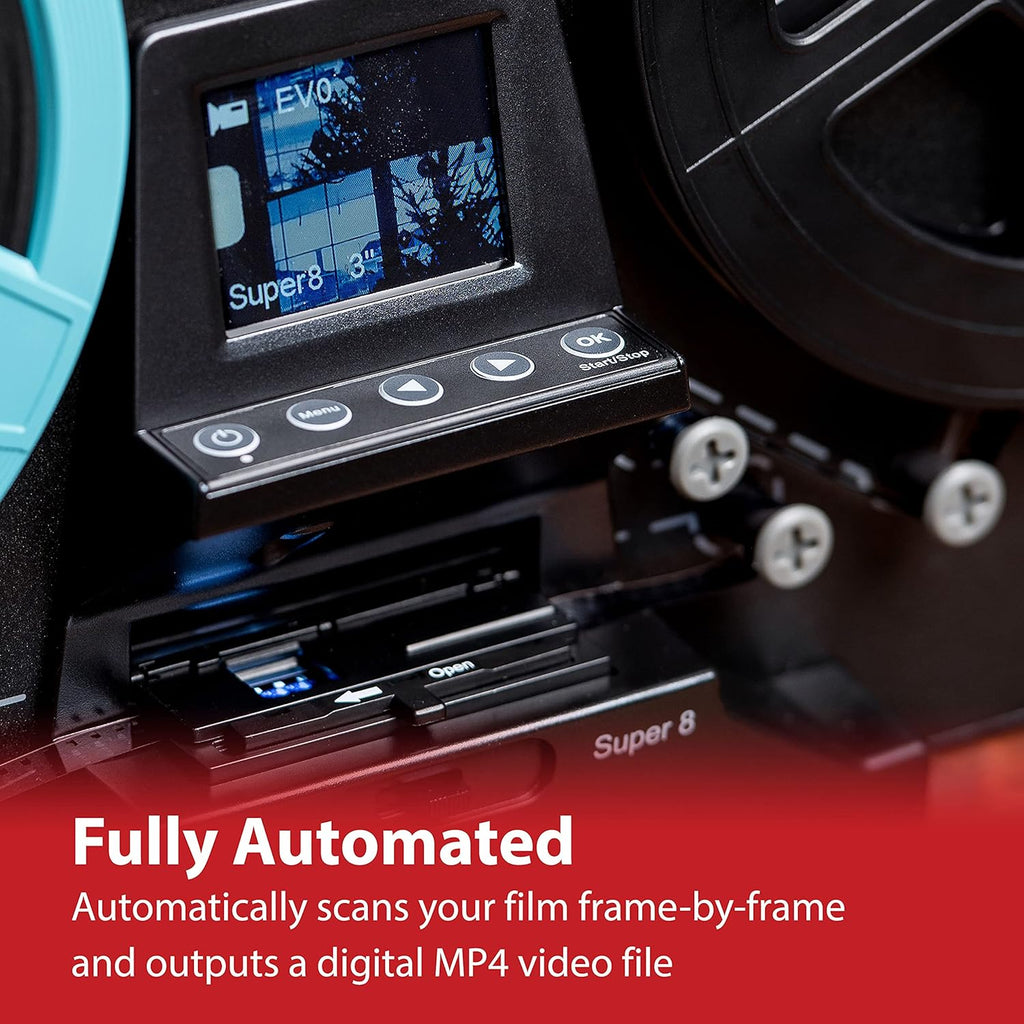 8mm Film Scanner with 2.3 Screen for Digitizing Movie Reels L9410