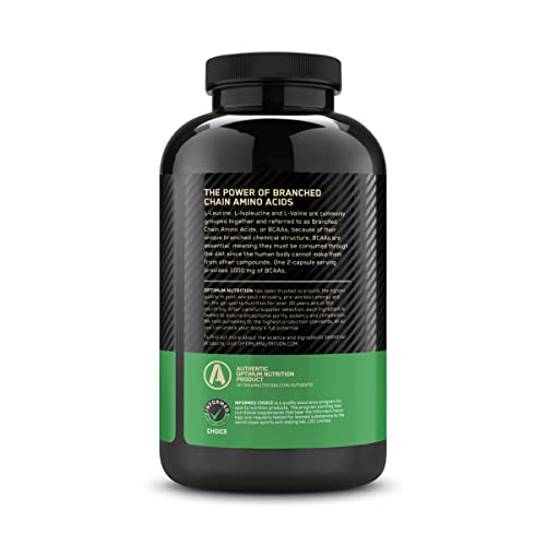 BCAA Branched Chain Amino Acids Capsules, 1000mg, 200 Count L887787