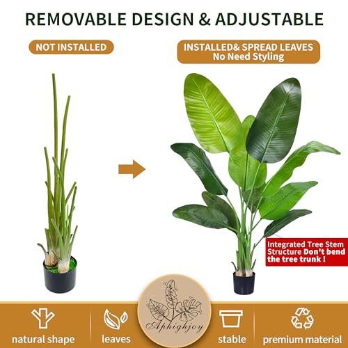 Artificial Areca Palm Tree - Faux Tropical Potted Plant for Home Office Decor W59943