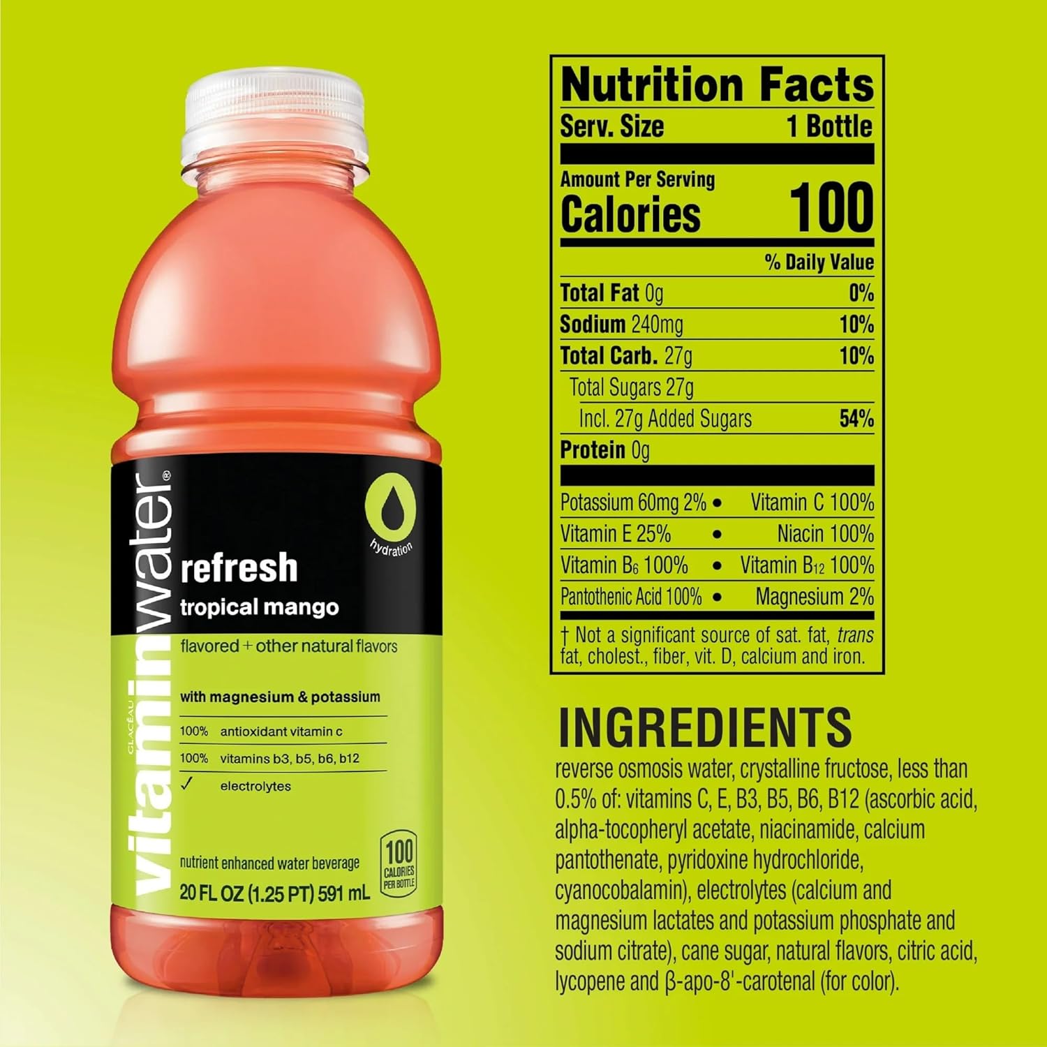 Flavored Water Variety Pack, 20 Fl Oz Bottles, Nutrient Enhanced with Vitamins and Electrolytes W305