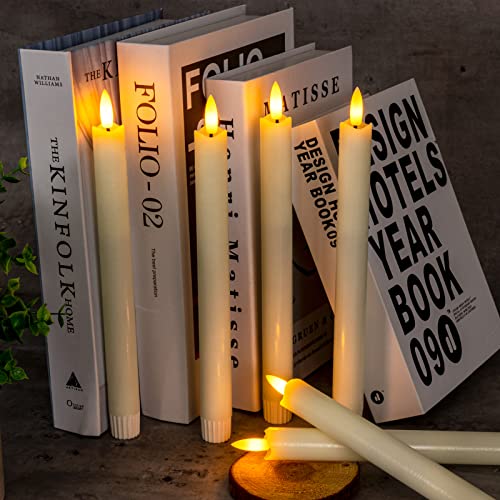 Flameless Taper Candles with Remote Timer, Battery Operated LED, 9.6 Inches M6611
