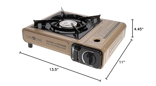 Propane or Butane Dual Fuel Portable Camping Stove with Carrying Case N959655