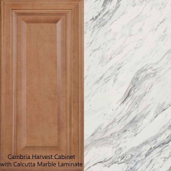 White Laminate Countertop Kit with Left Miter and Ogee Edge T519