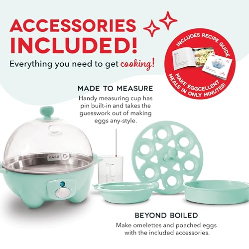 Rapid Egg Cooker for 6 Eggs, Hard Boiled, Poached, Scrambled, or Omelets, Auto Shut Off, Black G6815