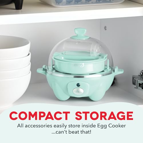 Rapid Egg Cooker for 6 Eggs, Hard Boiled, Poached, Scrambled, or Omelets, Auto Shut Off, Black G6815
