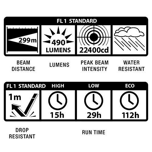 LED 2-Cell C Flashlight, Black P457