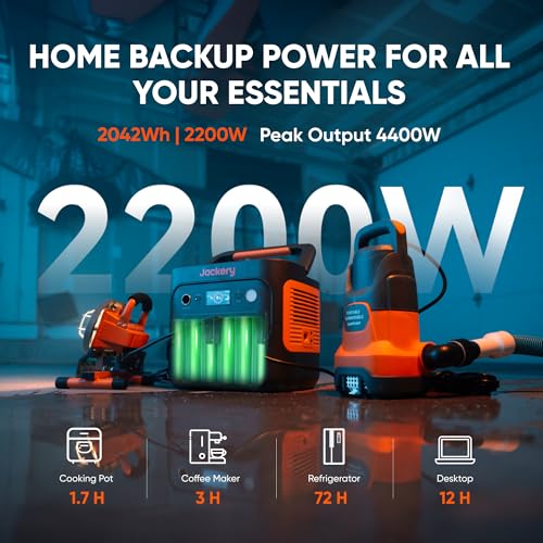 Portable Power Station 2042Wh LiFePO4 Solar Generator W377397